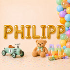 Folienballon Schriftzug männliche Namen (Philipp) 35cm Höhe