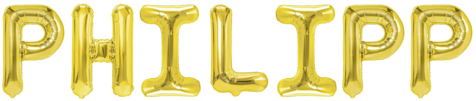 Folienballon Schriftzug männliche Namen (Philipp) 35cm Höhe