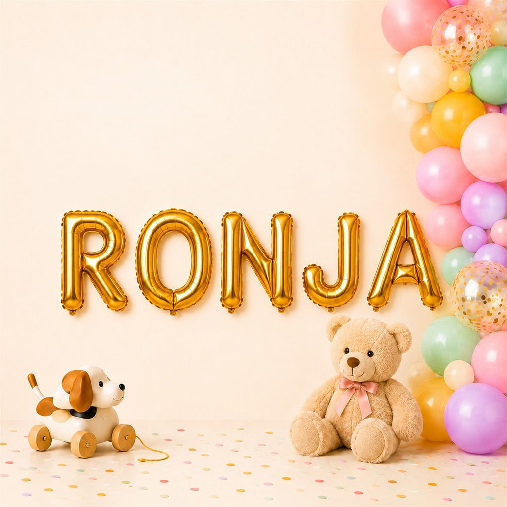 Folienballon Schriftzug weibliche Namen (Ronja) 35cm Höhe