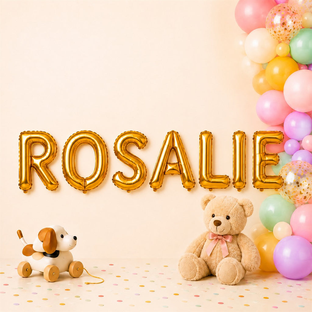 Folienballon Schriftzug weibliche Namen (Rosalie) 35cm Höhe
