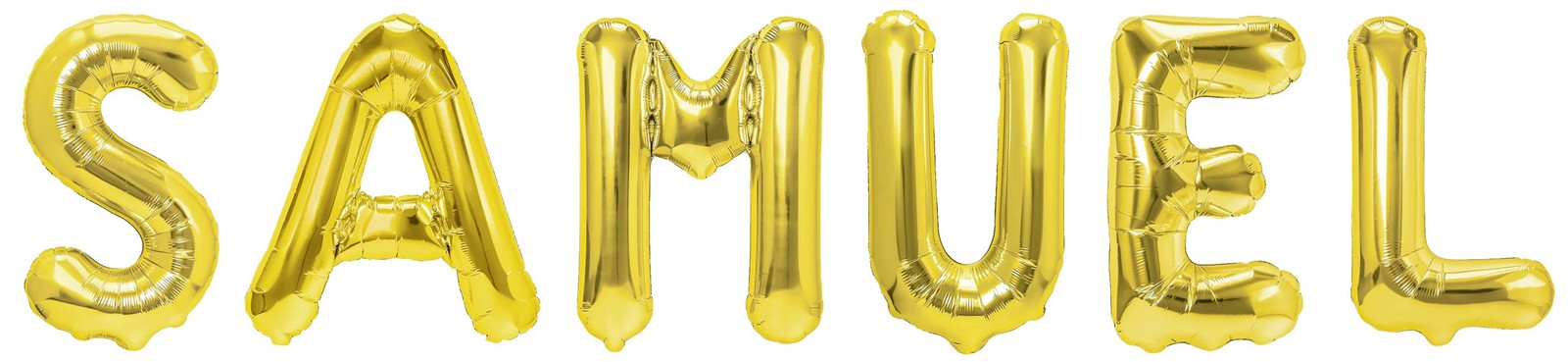Folienballon Schriftzug männliche Namen (Samuel) 35cm Höhe