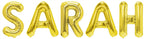 Folienballon Schriftzug weibliche Namen (Sarah) 35cm Höhe