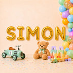 Folienballon Schriftzug männliche Namen (Simon) 35cm Höhe