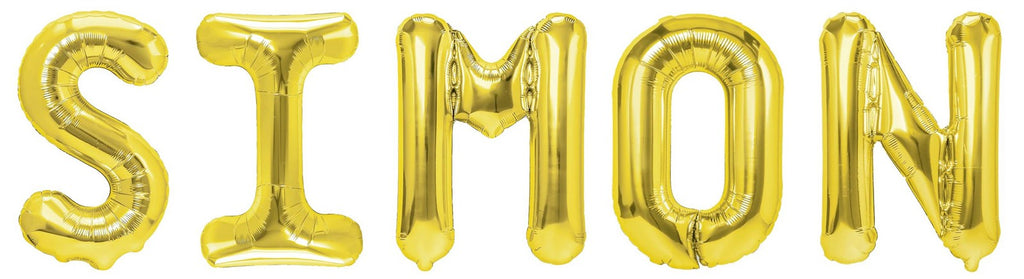 Folienballon Schriftzug männliche Namen (Simon) 35cm Höhe