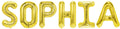 Folienballon Schriftzug weibliche Namen (Sophia) 35cm Höhe