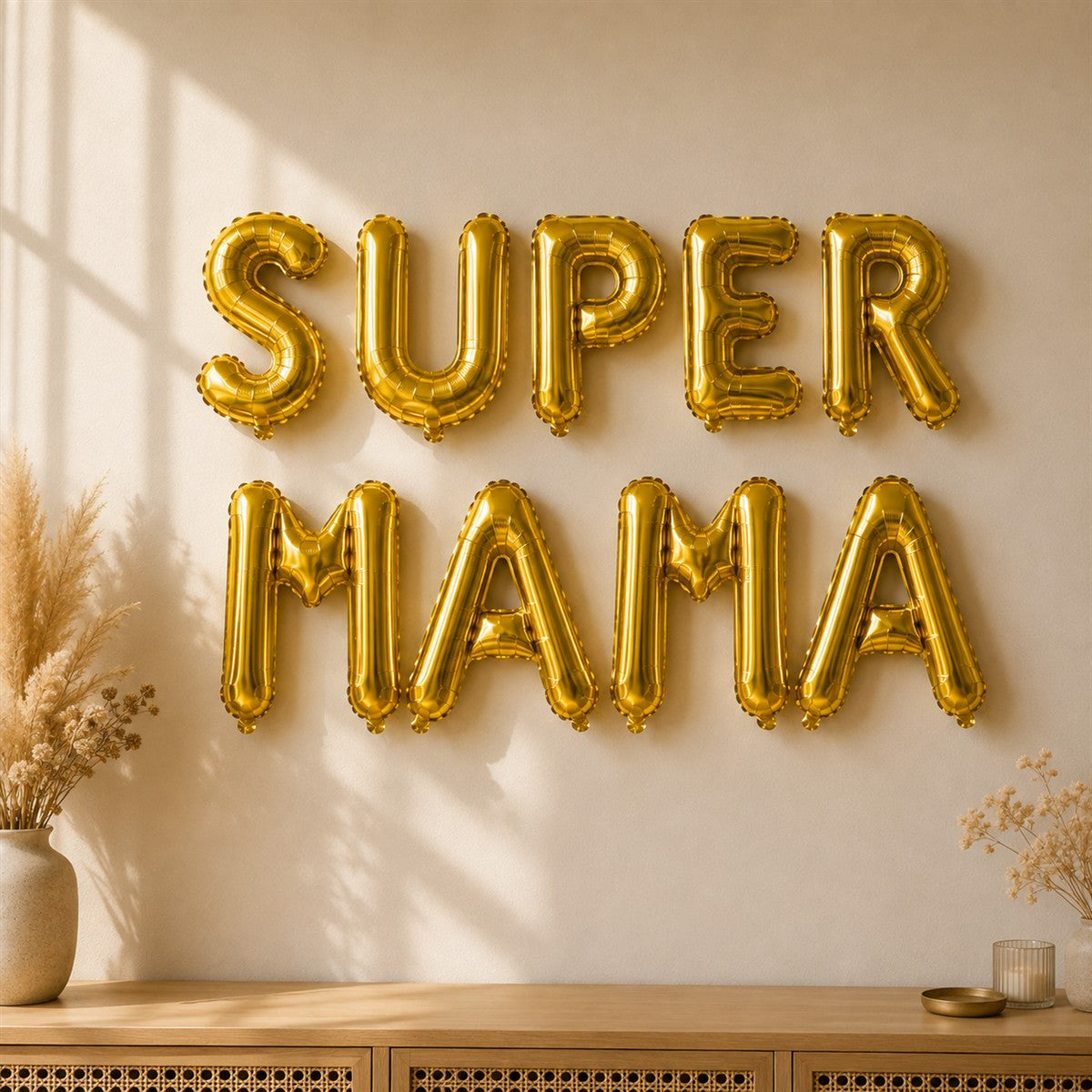 Folienballon Schriftzug (Supermama) - Gold, 35 cm