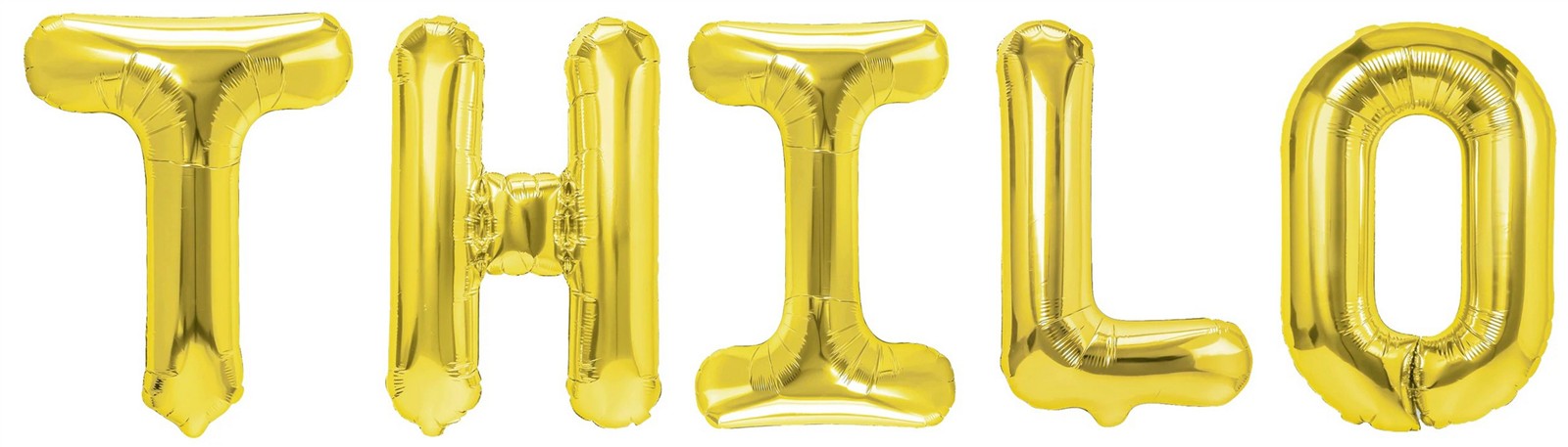 Folienballon Schriftzug männliche Namen (Thilo) 35cm Höhe