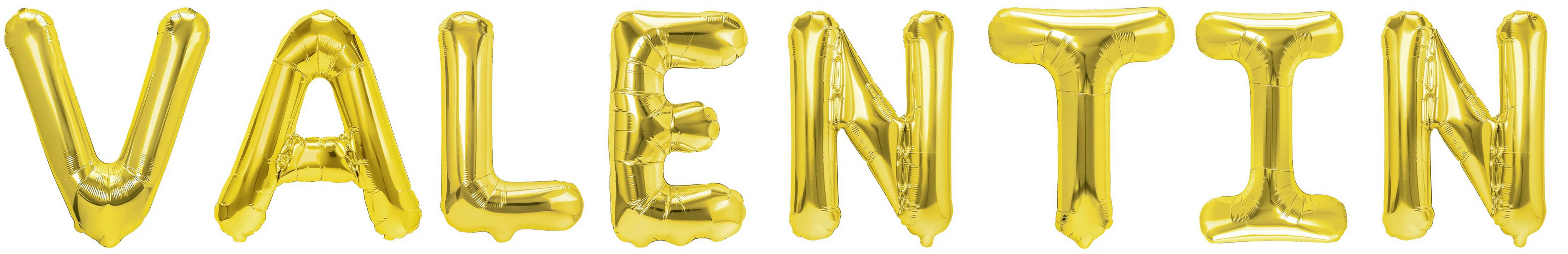 Folienballon Schriftzug männliche Namen (Valentin) 35cm Höhe