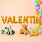 Folienballon Schriftzug männliche Namen (Valentin) 35cm Höhe