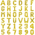 Party Austria Buchstabenballons Gold 35 cm – Wunschtext personalisierbar – Folienballons für Geburtstag, Hochzeit, Taufe & Firmung