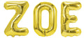 Folienballon Schriftzug weibliche Namen (Zoe) 35cm Höhe