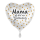 Folienballon Mama Goldschatz 45cm Herz weiß