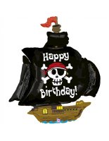 Folienballon Piratenschiff Happy Birthday 86cm