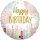 Mini Folienballon hellblau Happy Birthday