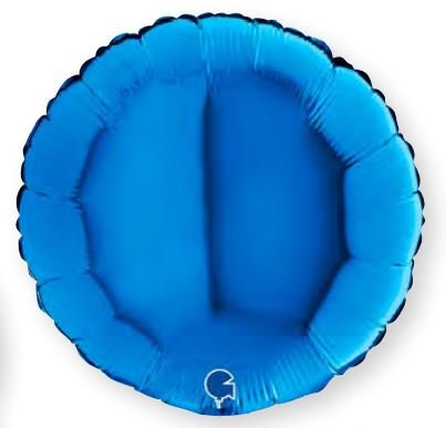 Folienballon rund blau 45cm