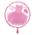 Folienballon rund weiß pink Ballerina 45cm