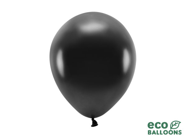 100x Latexballon ECO schwarz metallic 26cm