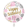 Folienballon rund Diamanten bunt HB 45cm
