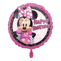 Folienballon rund Minnie Mouse pink HB 45cm