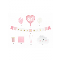 Partydekoration Set Baby Party rosa Its a girl
