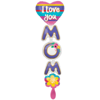 Folienballon I love you Mom 167cm