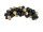 Ballongirlande Set schwarz gold 200cm