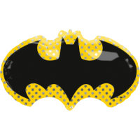 Folienballon Batman Logo schwarz gelb 76cm