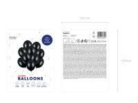 10x Latexballon Strong schwarz metallic 30cm