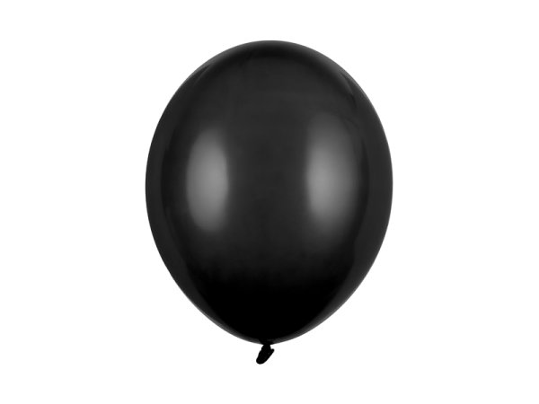 10x Latexballon Strong schwarz pastell 30cm