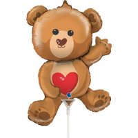 Mini Folienballon Bär mit Herz