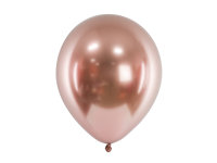 10x Latexballon Glossy rosegold 30cm