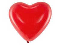 6x Latexballon Herz rot 40cm