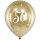 6x Latexballon Glossy Zahl Nr. 50 gold 30cm