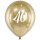 6x Latexballon Glossy Zahl Nr. 40 gold 30cm