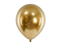 10x Latexballon Glossy gold 30cm