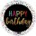Folienballon rund bunt Punkte Happy Birthday 45cm