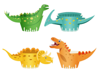 8x Cupcake Wrapper Dinosaurier