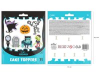 7x Cupcake Topper Halloween Monster 9cm