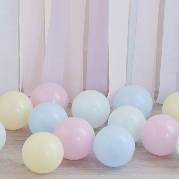 40x Latexballon rosa gelb blau mint pastell 13cm