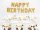 Folienballon Schriftzug Happy Birthday gold 340x35cm