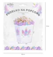 3x Popcornbox Einhorn