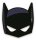 6x Maske Batman schwarz