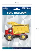 Folienballon Lastwagen rot gelb 86cm