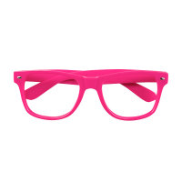 Brille pink ohne Gläser