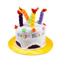 Partyhut Torte Happy Birthday farblich sortiert