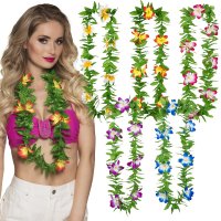 Hawaiikette grün mit Blumen sortiert