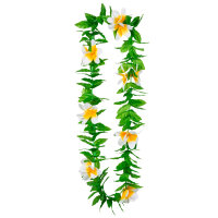 Hawaiikette grün mit Blumen sortiert