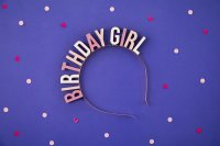 Haarreif Birthday Girl Metall rosa/gold
