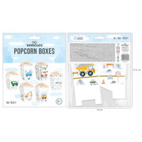 6x Popcornbox Fahrzeuge 12,5x8,5cm