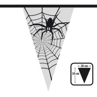 Wimpelkette 6m Spinnen silber schwarz